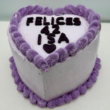 Tarta Corazón Vintage Lila