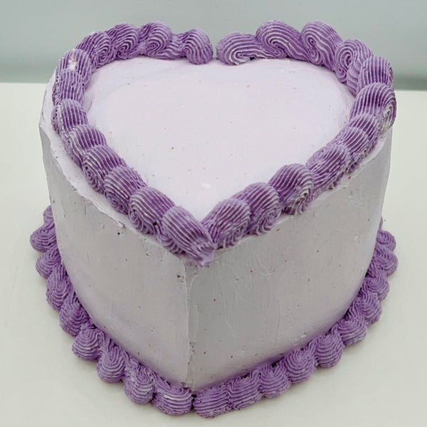 Tarta Corazón Vintage Lila