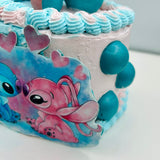 Tarta Stitch y Angel personalizada en Barcelona