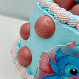 Tarta Stitch y Angel personalizada en Barcelona