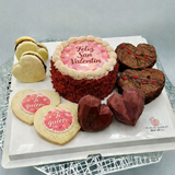Brownies en forma de corazón para pack San Valentín artesanal en Barcelona