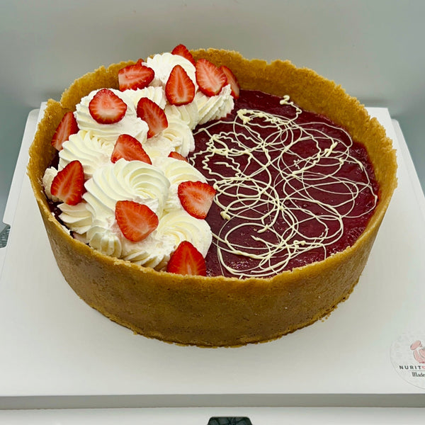 El mejor cheesecake de New York con fresas naturales artesanal