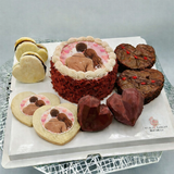 Galletas corazón personalizadas con mensaje para San Valentín en Barcelona