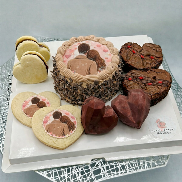 Mini pastel corazón personalizado para San Valentín en Barcelona