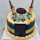 pastel cerveza 1906 personalizado en barcelona con decoracion tematica