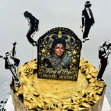 placa decorativa frontal de tarta michael jackson king of pop