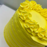 Tarta Smash Cake amarilla lateral, primer cumpleaños en Barcelona