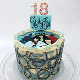 tarta BTS para cumpleaños de 18 años personalizada en Barcelona