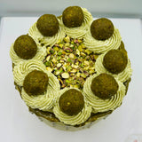 Tarta de pistacho artesanal con crema de pistacho y decoración gourmet – Nurita Cakery Barcelona