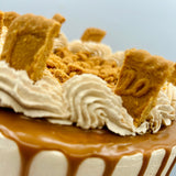 Pastel Lotus con mousse en dos texturas y galleta troceada