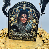 topper de michael jackson en tarta de cumpleaños personalizada