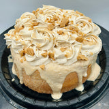 Tres leches de turrón artesanal vista frontal en Barcelona