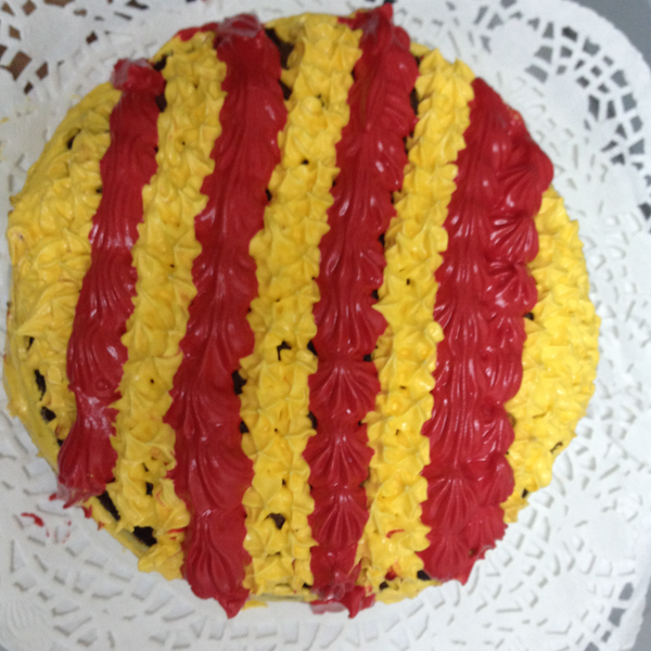 Pastel con la bandera de Cataluña