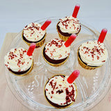 Cupcake red velvet y licor de piruleta