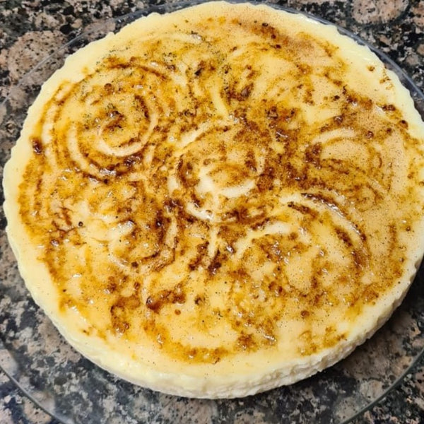 Pastel frío de crema catalana