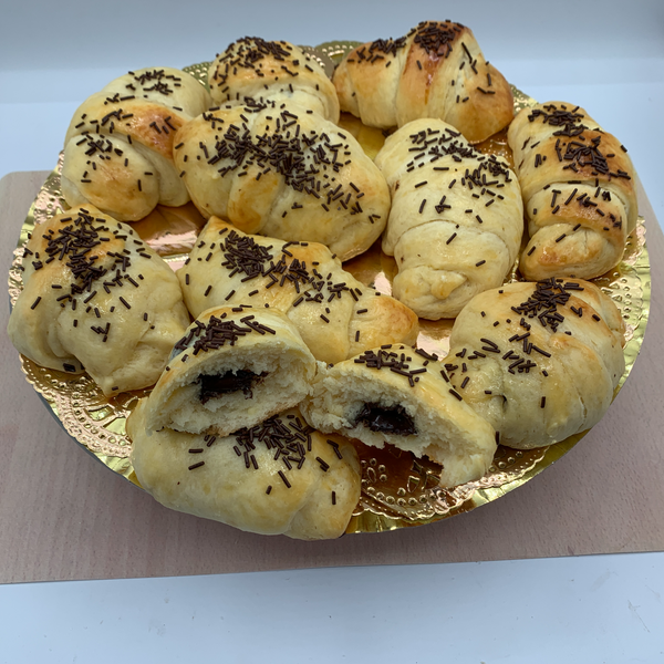 Cruasán de brioche con chocolate