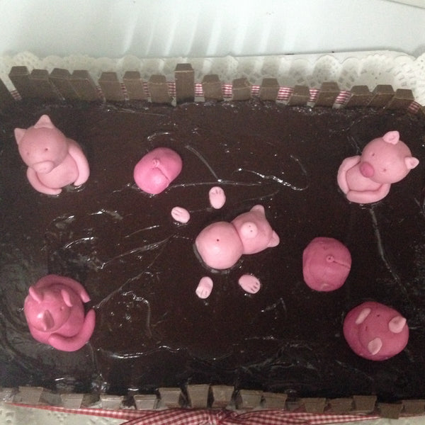 Tarta granja cerditos