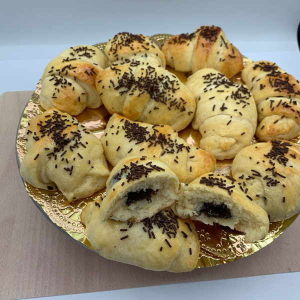 Cruasán de brioche con chocolate