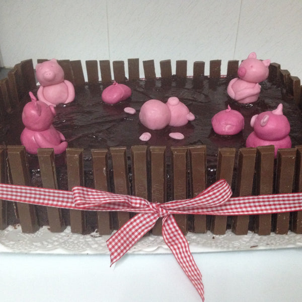 Tarta granja cerditos