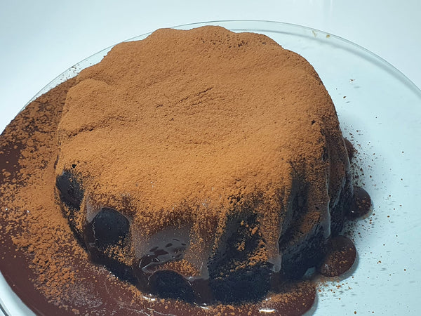 Pastel Bundt cake volcán de chocolate