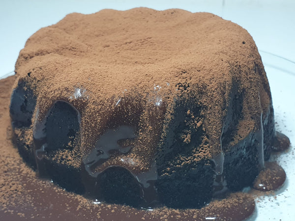 Pastel Bundt cake volcán de chocolate