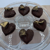 Corazón chocolate con leche relleno de bizcocho individual