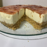 Cheesecake americano con cobertura de fresa
