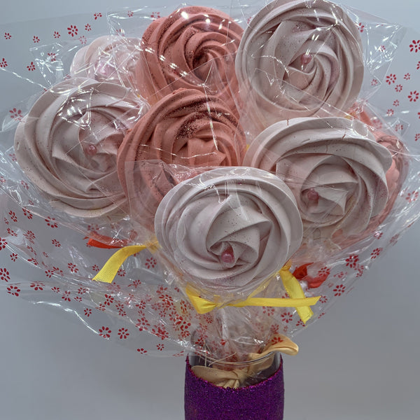 Ramo de 10 rosas grandes de merengue