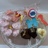 Pack Día de la madre corazones rellenos, galletas y ramo de rosas de merengue