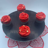 Cupcake rosa roja