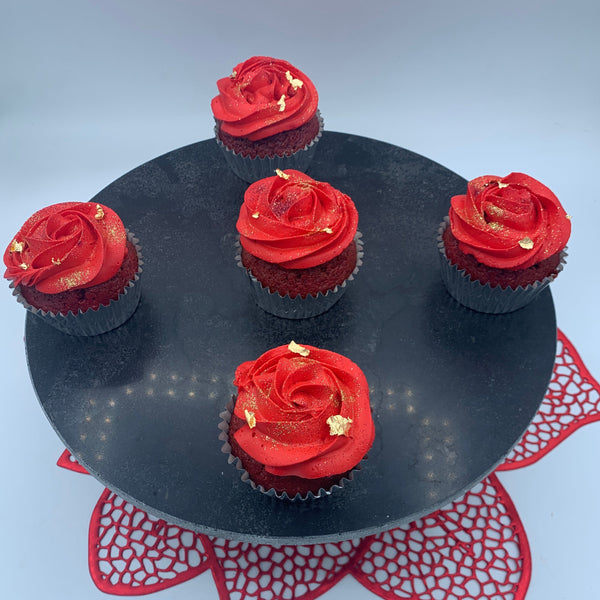 Cupcake rosa roja