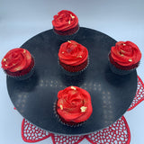 Cupcake rosa roja