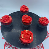 Cupcake rosa roja