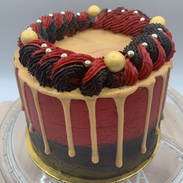 Tarta red velvet con drip cake