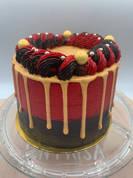 Tarta red velvet con drip cake