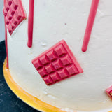Tarta drip cake chocolate rubí
