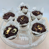 Muffins de chocolate rellenos de cheesecake