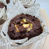 Muffins de chocolate rellenos de cheesecake
