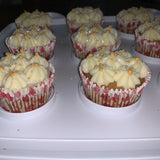 Cupcake de zanahoria con frosting de queso