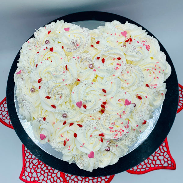 Brownie corazón de red velvet cheescake