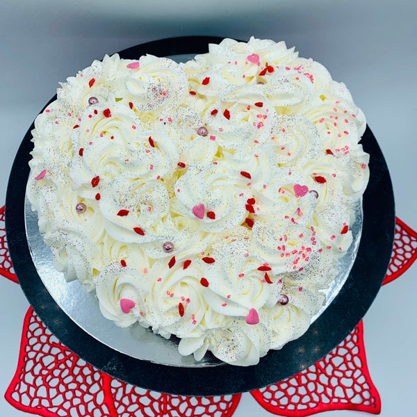 Brownie corazón de red velvet cheescake