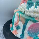 Tarta piñata revelación sexo bebe o Gender Reveal