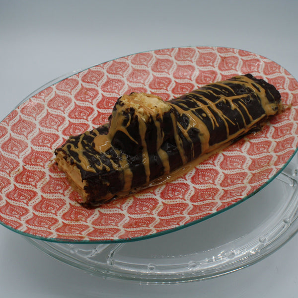 Tronco de navidad de vainilla con crema de turrón de jijona