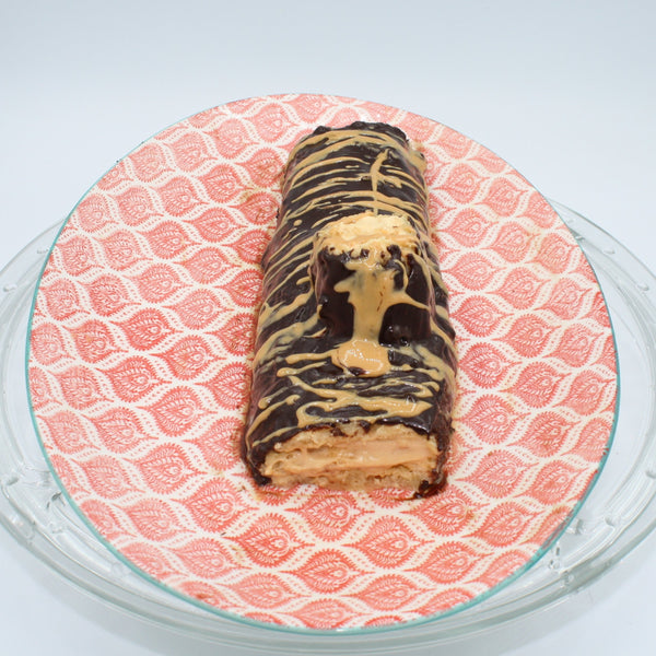 Tronco de navidad de vainilla con crema de turrón de jijona