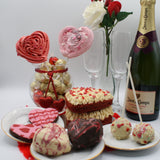 Pack Aniversario / San Valentín - Pastel corazón + Bomba de chocolate