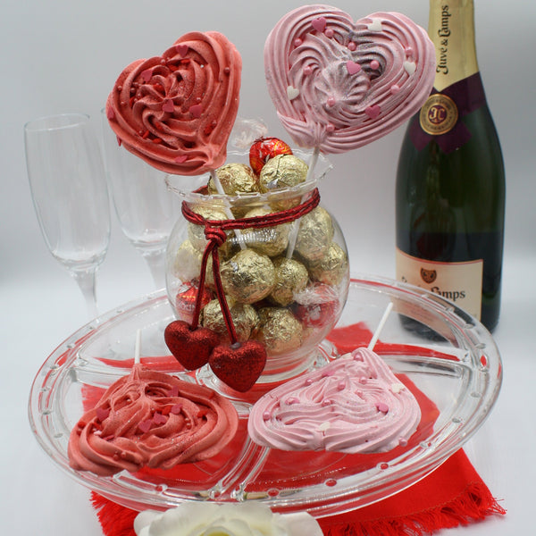 Piruletas de merengue Corazón