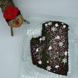 Tronco de navidad de chocolate y crema pastelera de chocolate