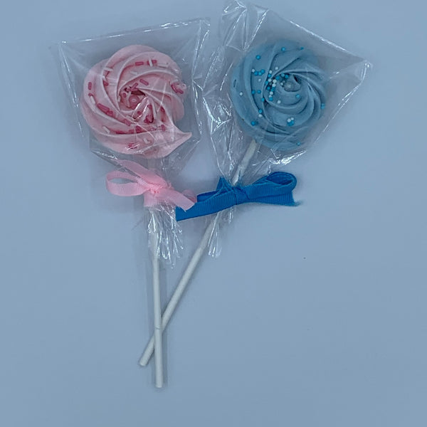 Cakepops rosa y azul para revelación de sexo del bebé en Barcelona