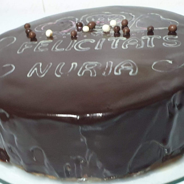 Semifrio de chocolate negro y bizcocho de vainilla