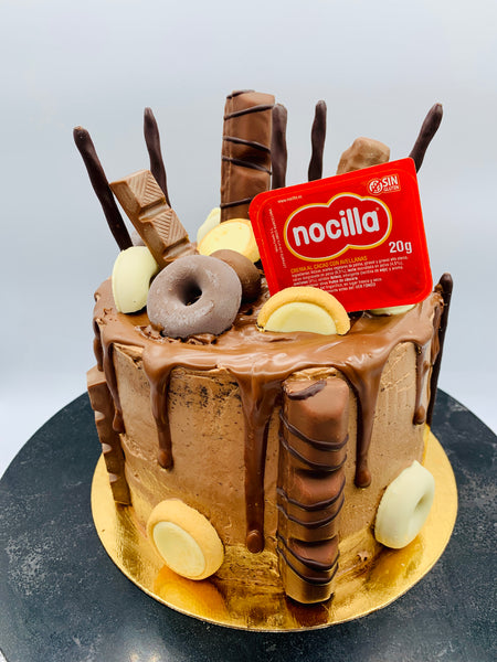 Tarta con chocolatinas de nocilla
